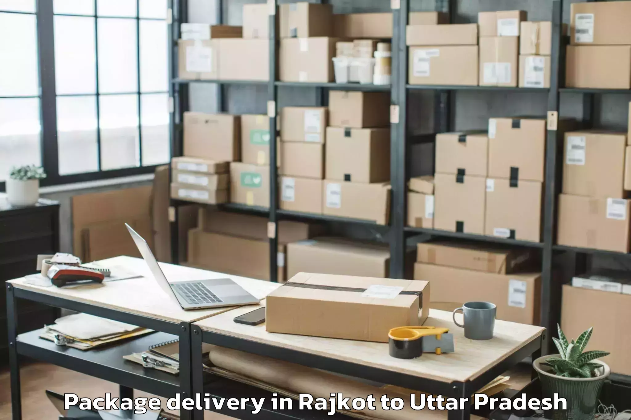 Book Rajkot to Mohanlalganj Package Delivery Online